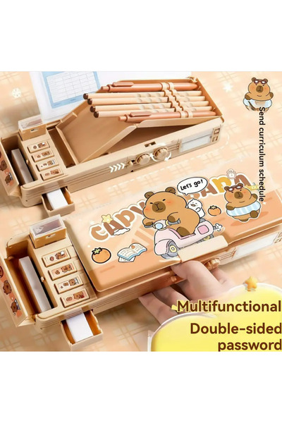 özgürce Şifreli Düğmeli Çekmeceli Renkli Kalem Kutusu, Şık ve Kullanışlı Tasarım