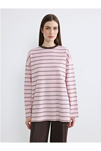 LC Waikiki Crew Neck Striped Oversize Women's Tunic