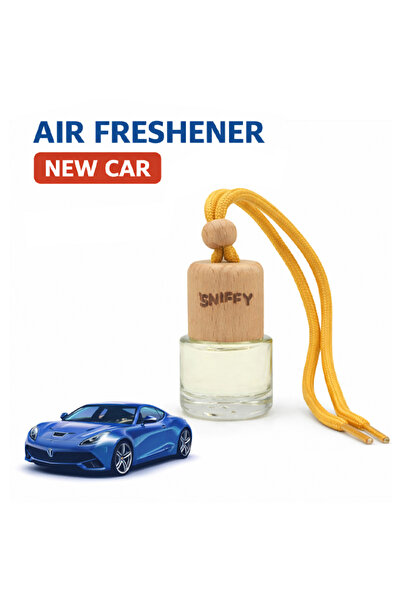sniffy Car Hanging Air Freshener with Wooden Cap, Long Lasting New Car Fragra...