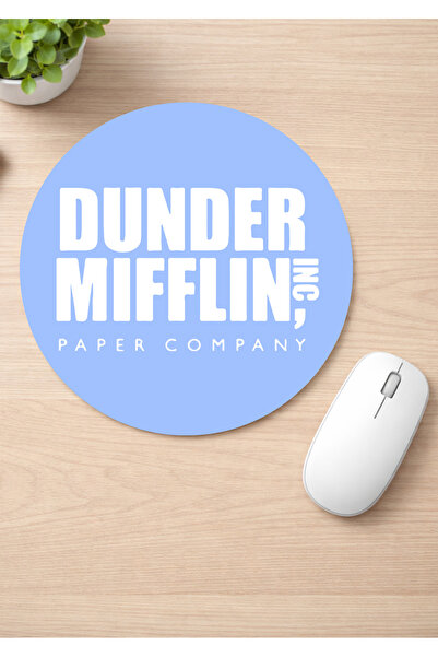 Eylül Design The Office Printed Round Non-Slip Mousepad Ergonomic Mouse Pad