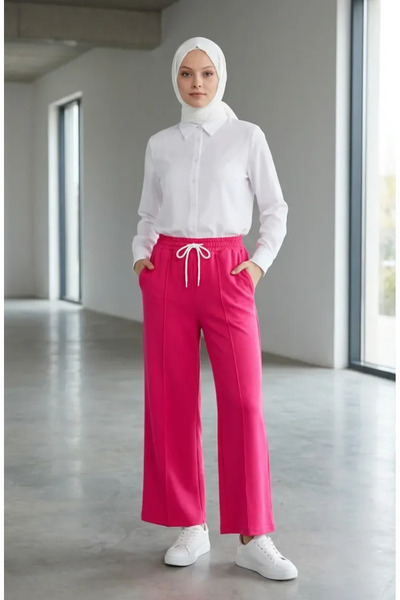 sefamerve Панталони с ластична талия 71126-04 Фуксия