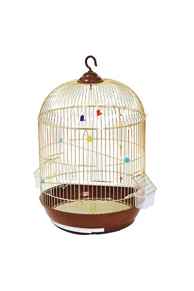 Seven Bird Metal bird cage with two feeders in various colors, 41*41*46 cm