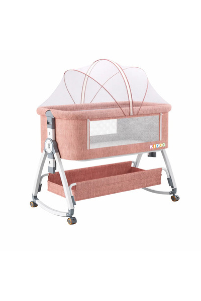 kidoo Pătuț portabil pentru bebeluși 3 în 1 cu saltea confortabilă, roți regl...