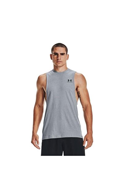 Under Armour Gray Left Chest Cut Off Men's Tank Top