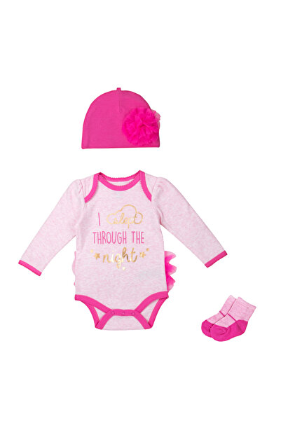 Mother's Choice By Styli Pack of 3 -Baby Tutu Bodysuit, Embellished Hat and S...