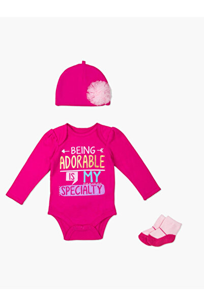 Mother's Choice By Styli 3-Piece Baby Outfit Tutu Bodysuit, Hat and Socks Set