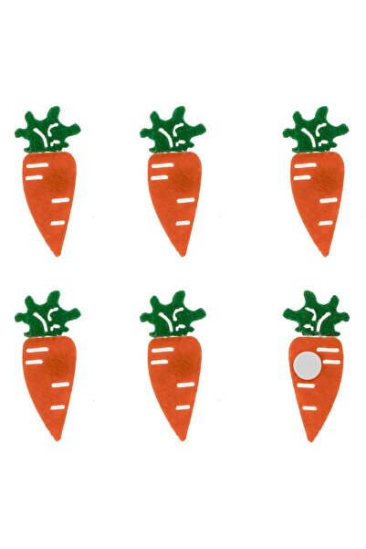 OEM Set Creativ de Paste Autocolante din Pasla Morcovi 5cm - 12buc