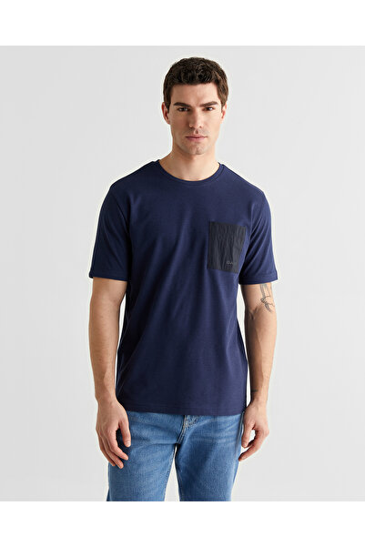 Gant Erkek Lacivert Baskılı Kısa Kollu T-Shirt