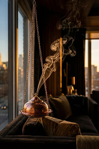 parisa %100 El Yapımı Zincirli Bakır Buhurdanlık – Askılı Zincirli Arınma ve ...