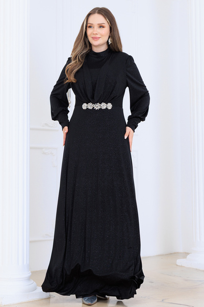 FUVAL MODA Şık Taşlı Elisa Tesettür Abiye