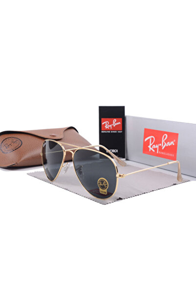 Ray-Ban Fashion Pilot Sunglasses Gold Framed with Black UV Lenses