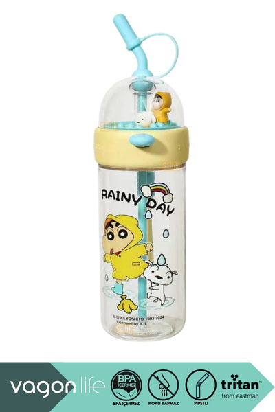 Vagonlife 620ml Crayon Shinchan Figured Mini Basketball Game Cap with Straw a...