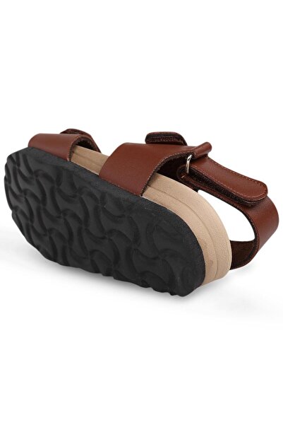 Civil Boys Velcro 31- Sandals - Brown 33
