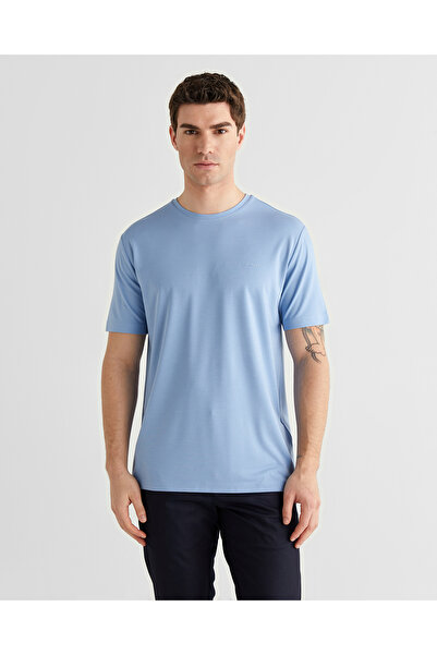 Gant Erkek Mavi Baskılı Kısa Kollu T-Shirt