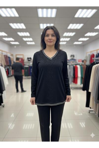 Angora V Yaka Şık Bluz