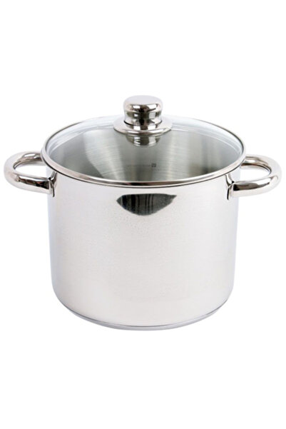 Aro Stainless steel pot with glass lid, capacity 13.5 L