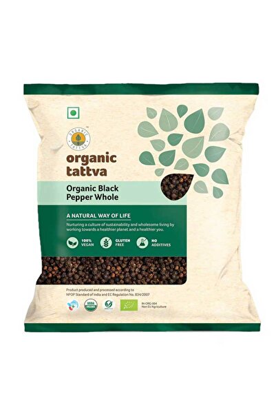 Organic Tattva فلفل أسود كامل 100 غرام