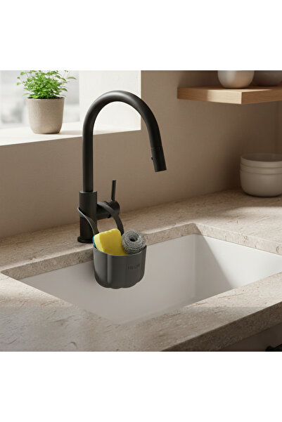 HB LİFE حامل إسفنجي معلق على الحائط |   حامل أسلاك فوق الحوض، منظم عملي للمطبخ