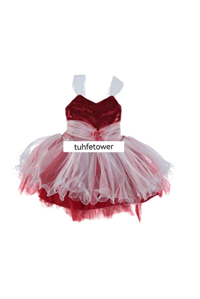 Tuhfe Tower KIRMIZI ASKILI ÇOCUK ABİYE TUHFETOWER