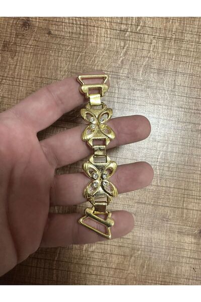 Gönülden Tasarım Χρυσή κίτρινη ζώνη Αξεσουάρ Ζακέτα Πόρπη ζώνης 10Χ2 εκ.