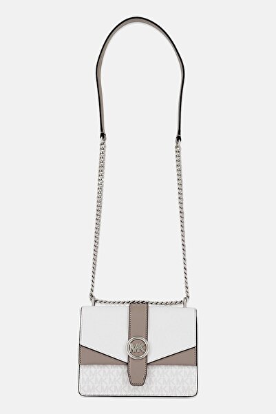 Michael Kors Women Brand Logo Cross Body Bag, White