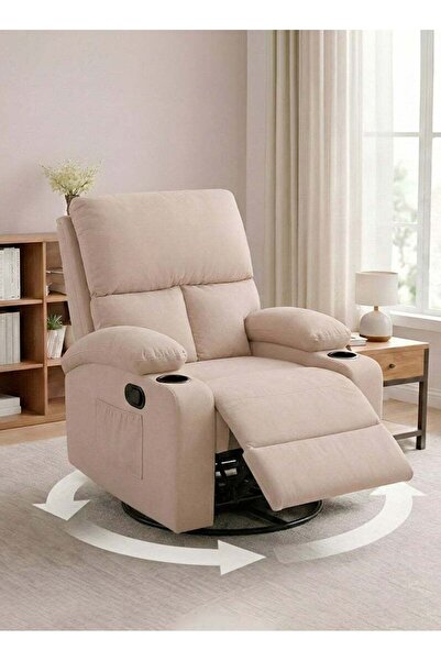 M SMART Luxury Rocking Swivel Recliner Chair - Lazy Boy Chair with Cup Holder...