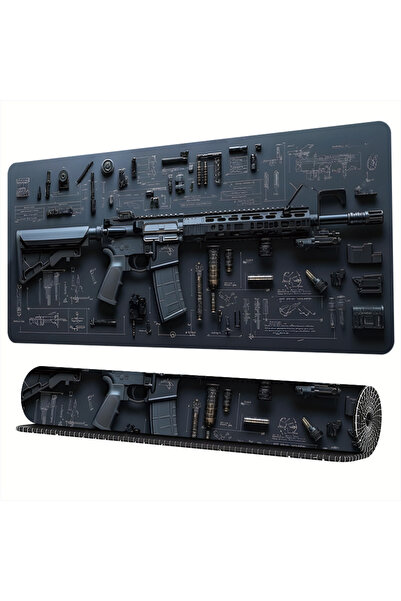 OEM Large Rubber Mousepad, For Gaming, Office, Non-Slip, 30*80 cm, №16