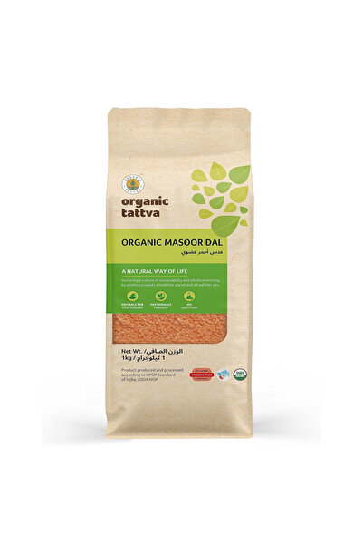 Organic Tattva Organic Premium Split Skinless Red Masoor Lentils Dal (1kg)