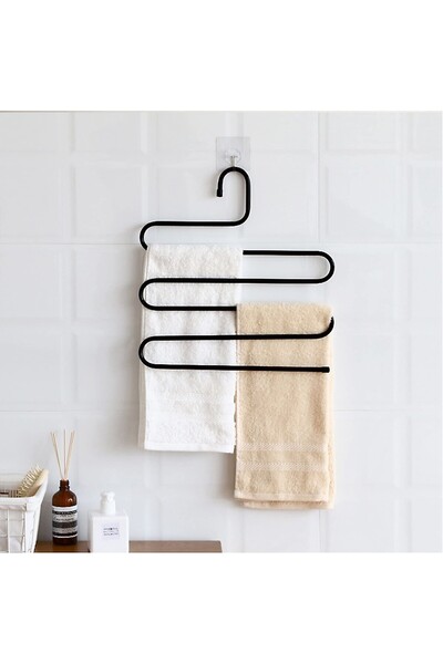 zola Trouser or towel holder, organizer, 34x34x1cm, black