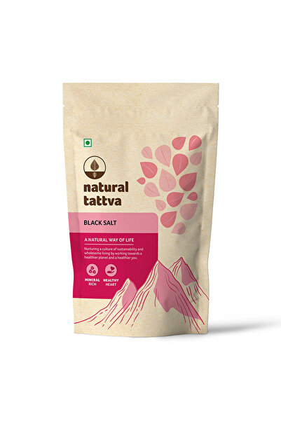 Organic Tattva ملح أسود ناعم مسحوق معدني للهضم كالا ناماك (500 جرام)