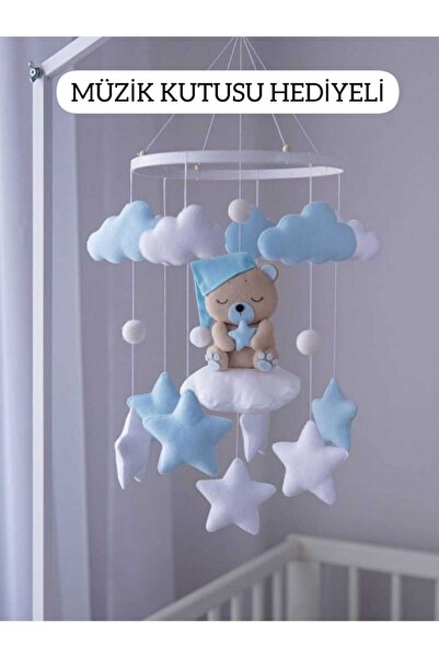 TREND METFİQ DECORATİON Ahşap Kasnaklı Yenidoğan Bebek Dönencesi - Baby Showe...