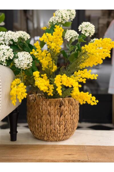 Dekordan House Yapay 1. Kalite Sarı Mimoza