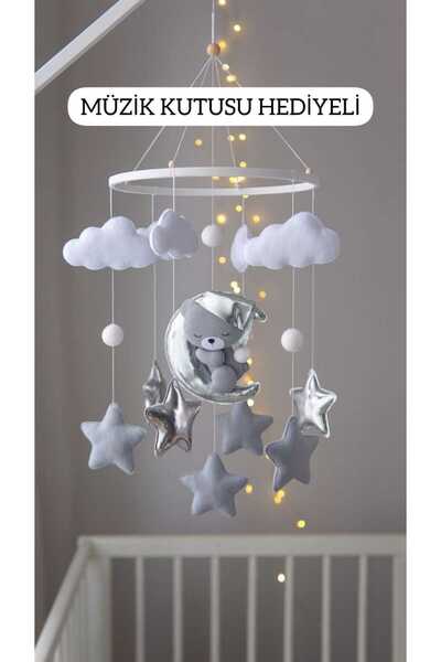 TREND METFİQ DECORATİON Ahşap Kasnaklı Yenidoğan Bebek Dönencesi - Baby Showe...