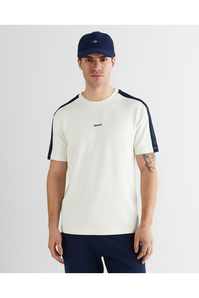 Gant Erkek Beyaz Baskılı Kısa Kollu T-Shirt