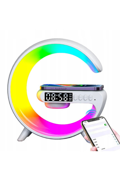 zola LED night light, clock and alarm, bluetooth, wireless charger, RGB, USB ...