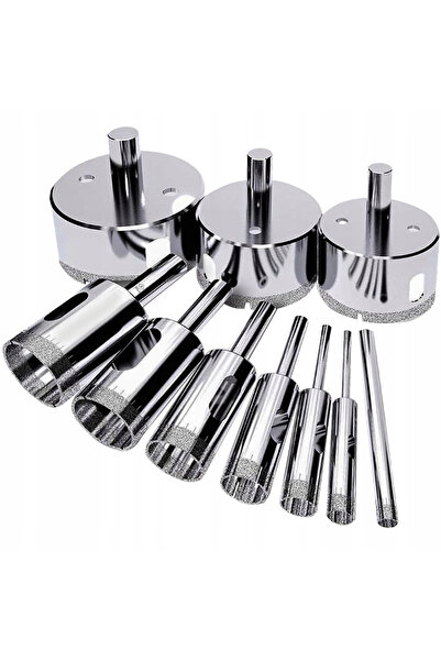 zola Set of 10 diamond core bits for ceramic tiles and stone, 6–68 mm, 6.8.10...