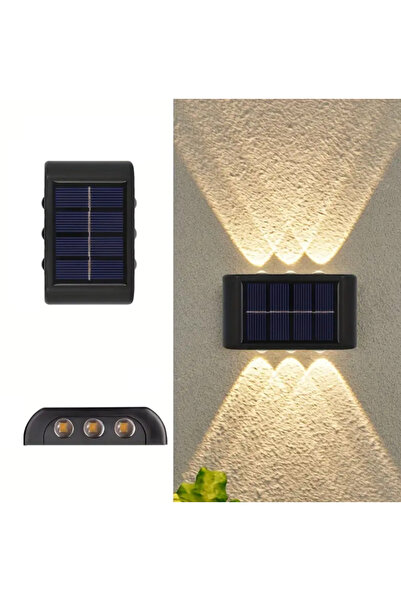 zola Solar halogen lamp, up/down, 6 LED, IP65, 9x6x2.5 cm, black