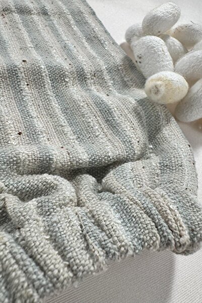 Defne&Apollon İpekçilik Special Design 100% Peace Silk-Handwoven Pure Silk Po...