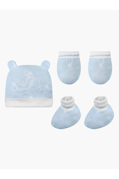 Infancie By Styli 3-Piece Coordinated Hat, Mittens and Booties