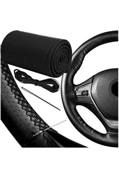 zola Husa volan auto, piele naturala, cu snur si ac, diametru 37 - 39 cm, cir...