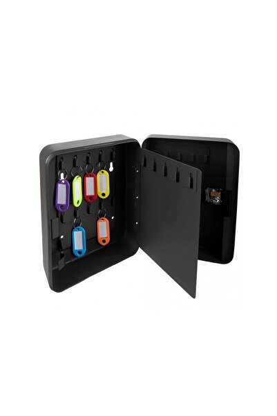 UBX Cutie metalică pentru depozitarea a 30 de chei, 20 x 16 x 7,7 cm, neagră