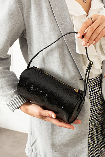 pasyone Чорна циліндрична сумка для рук і плеча Rugan