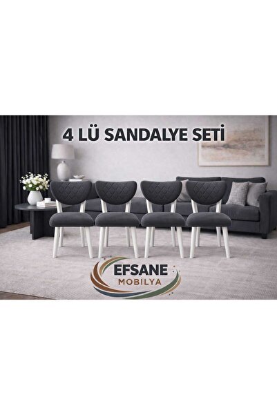 Efsane i.E.G ELMA SANDALYE 4 ADET SALON MUTFAK YEMEK ODASI SALON BALKON BAHÇE...