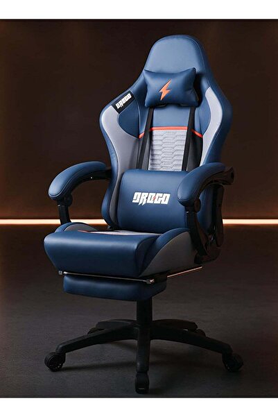 DROGO كرسي ألعاب مريح من جلد الصناعي، قابل للتعديل في 7 اتجاهات، مزود بخاصية ...