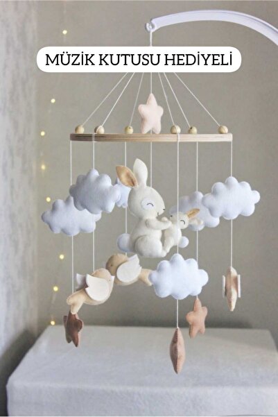 TREND METFİQ DECORATİON Ahşap Kasnaklı Yenidoğan Bebek Dönencesi - Baby Showe...
