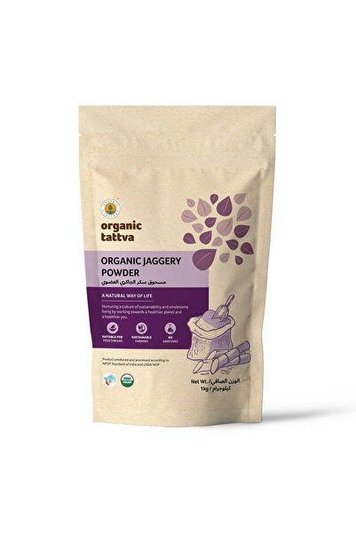 Organic Tattva Organic Unrefined Sweet Jaggery Gur Crushed Sugar Powder (1kg)