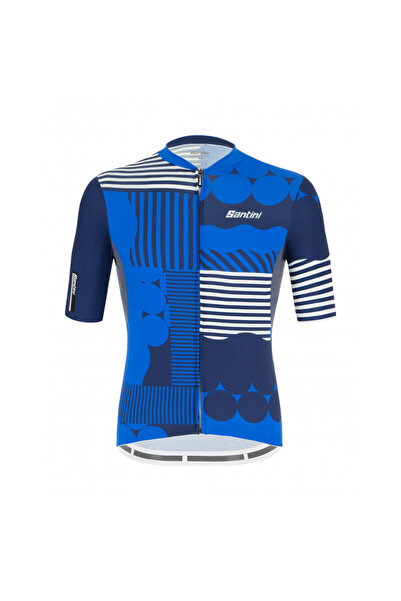 Santini Tricou ciclism Delta Optic pentru bărbați - Albastru - M