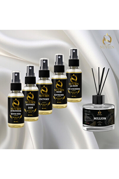 Nuvien Man Package 5x Car Air Freshener 50 ml + 1x Room Air Freshener with St...