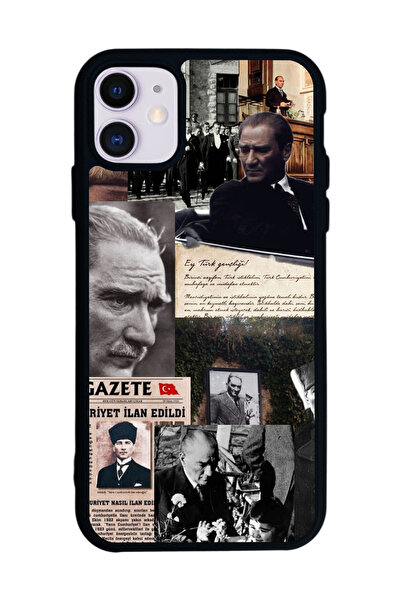 BGAKSESUAR iPhone 11 Uyumlu Mustafa Kemal Ataturk Tasarımlı Glossy Premium Kılıf