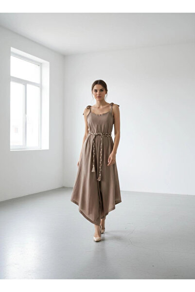 Su Koleksiyon Maya Askisi Tie-Up Jumpsuit / Beige